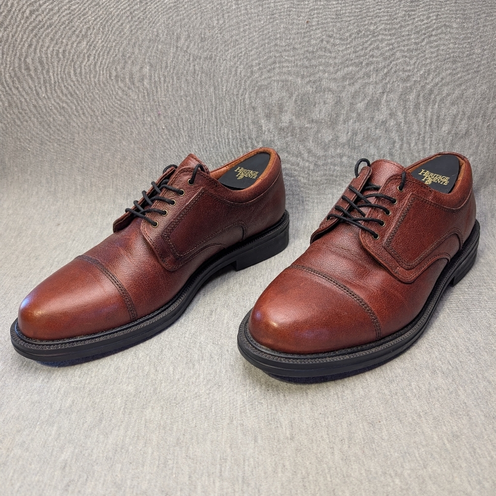 Wolverine Leather Oxford Shoes Men's 12M Brown Durashock Cap Toe